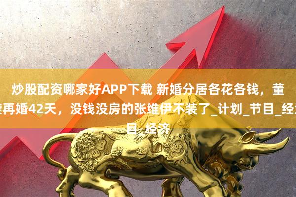 炒股配资哪家好APP下载 新婚分居各花各钱，董璇再婚42天，没钱没房的张维伊不装了_计划_节目_经济