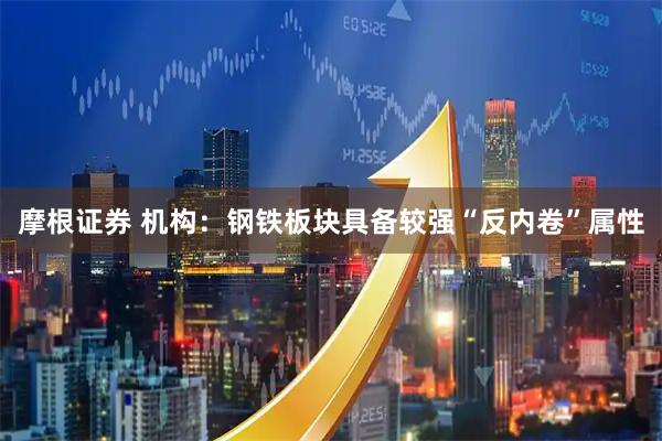 摩根证券 机构：钢铁板块具备较强“反内卷”属性